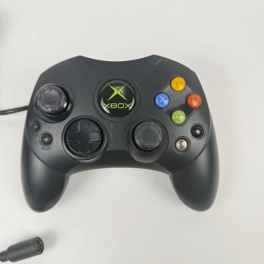 Original Xbox Controller Type S OEM Breakaway Cable Green Black Tested Working